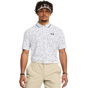 Under Armour Iso-Chill Verge Golf Polo Shirt White/Matrix Green