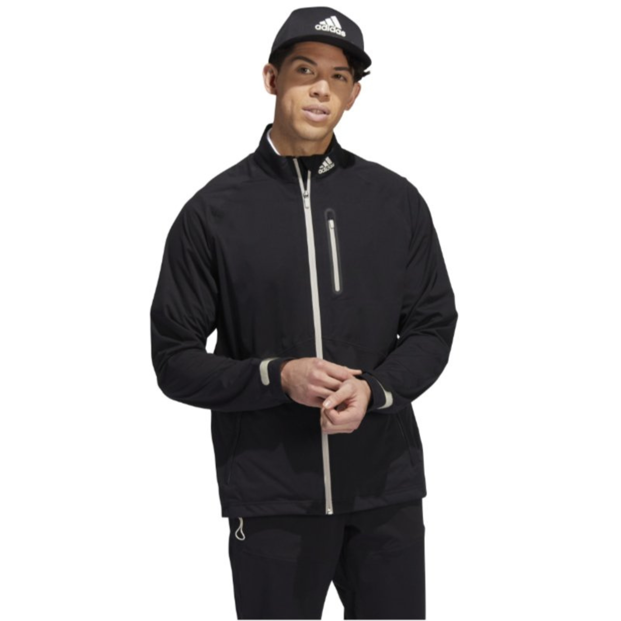 adidas RAIN.RDY Full Zip Jacket in Black adidas RAIN.RDY Full Zip Jacket in Black Front