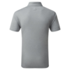 FootJoy Heather Self Collar Lisle Polo Shirt Grey Back