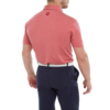 FootJoy Heather Self Collar Lisle Polo Shirt Red Model Back