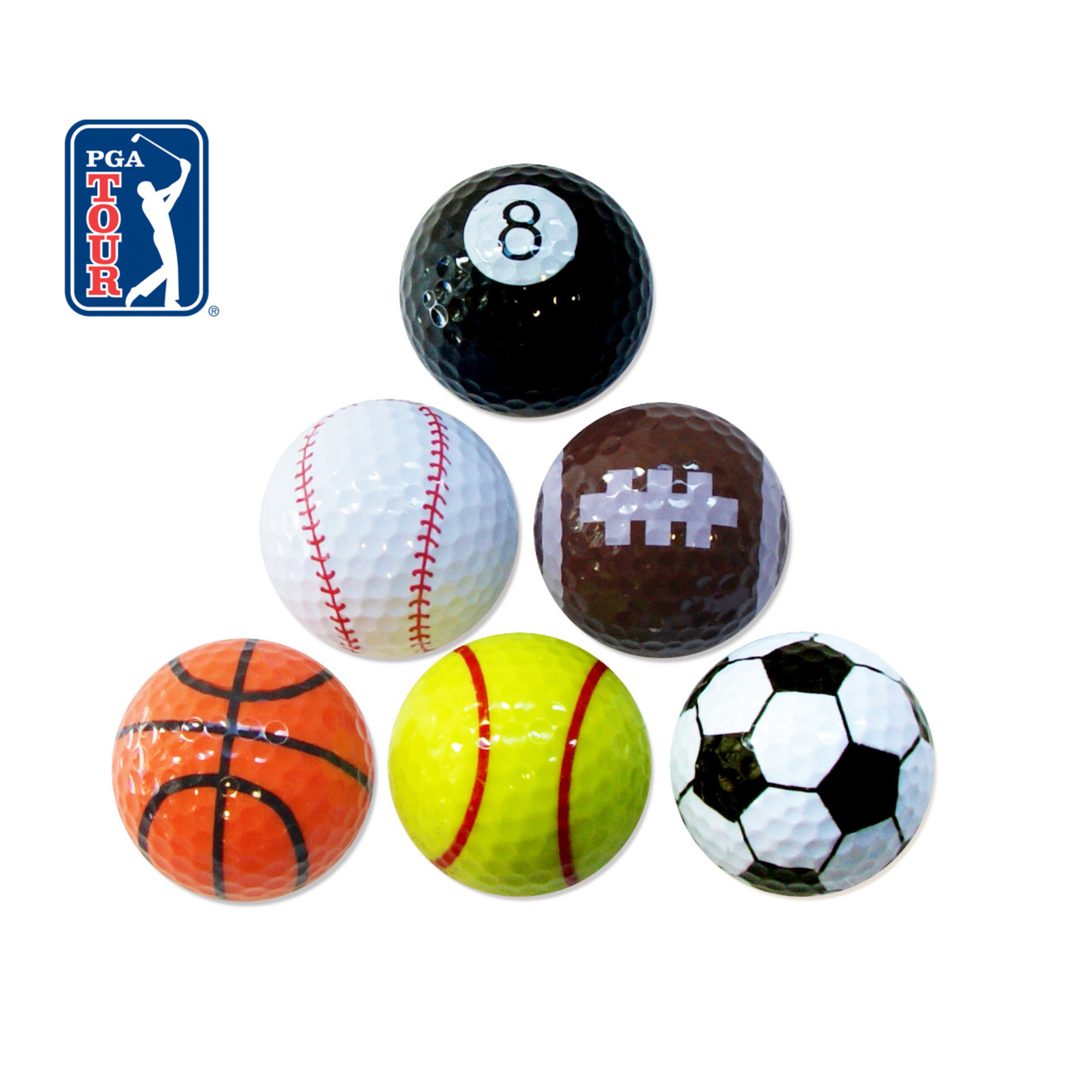 PGA TOUR 6pk Sport Balls PGA TOUR 6pack Sport Balls different colours