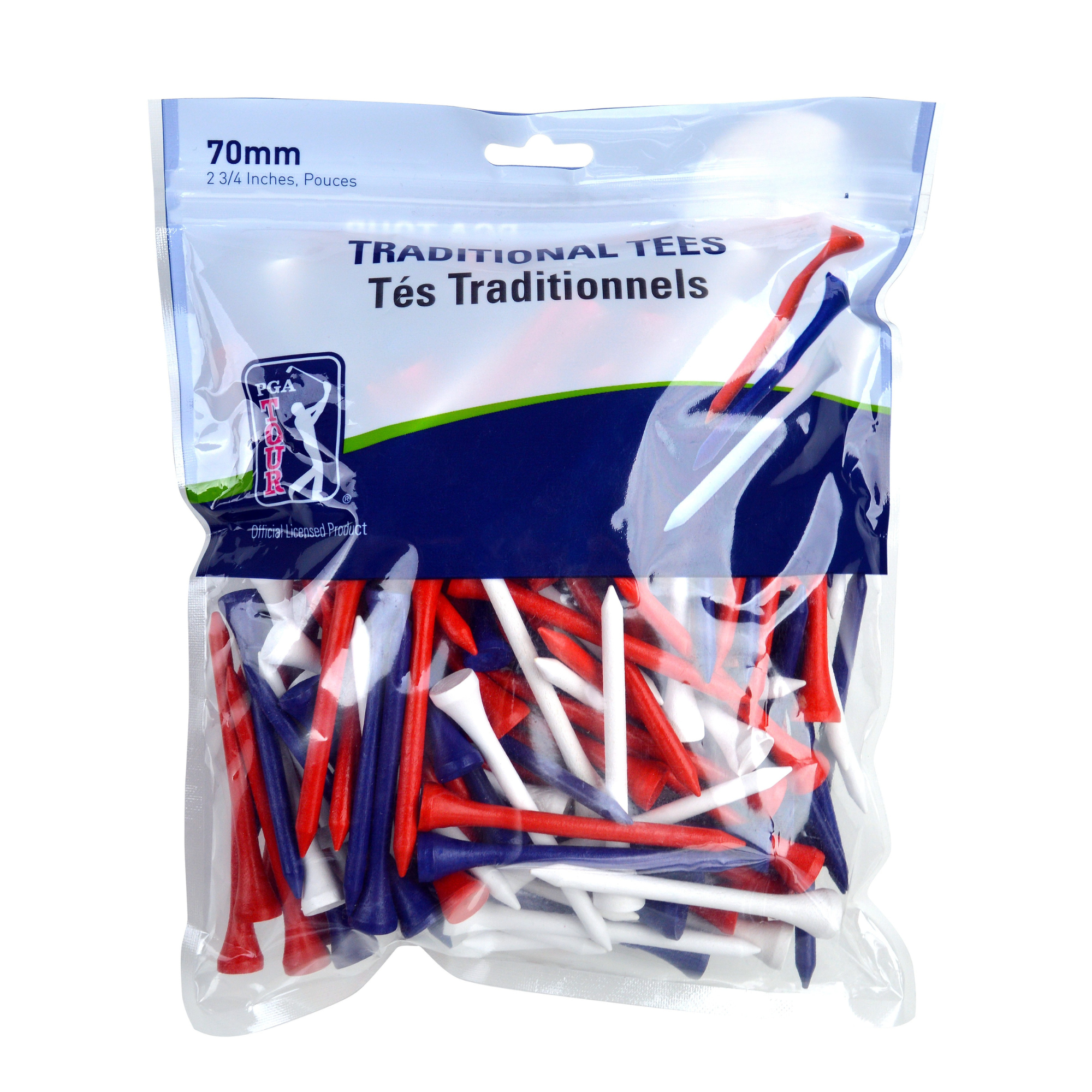 PGA TOUR 7cm Wooden Golf Tees - 200 Pack PGA TOUR 7cm Wooden Golf Tees