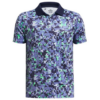 Under Armour Junior Matchplay Printed Polo Shirt Starlight/Vapor Green