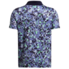 Under Armour Junior Matchplay Printed Polo Shirt Starlight/Vapor Green Back
