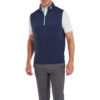 FootJoy Half Zip Vest Navy/Sea Glass Model Front
