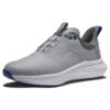 FootJoy Quantum Golf Shoes Grey/White/Blue Close
