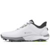 Under Armour Drive Pro Golf Shoes White/White/Metallic Gun Metal Left Side